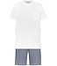 witte heren shorty set van katoen met ronde hals Cool Comfort