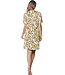 ladies short sleeve cotton-modal floral nightdress citus flowers