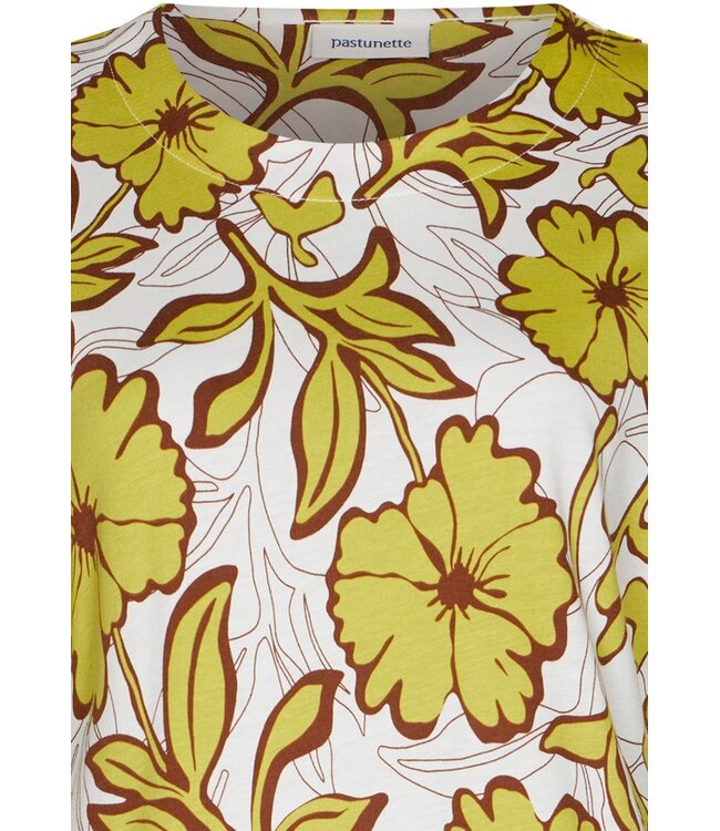 katoen-modal dames nachthemd korte mouw Citrus Flowers