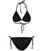 Rebelle Beach triangle soft cup halterneck bikini with jacquard print chic beach
