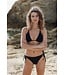 triangle soft cup halterneck bikini with jacquard print chic beach