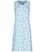 Pastunette sleeveless organic cotton nightdress with 5 buttons bold blue flower