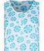 mouwloos biologisch katoenen nachthemd met 5 knopen Bold Blue Flower