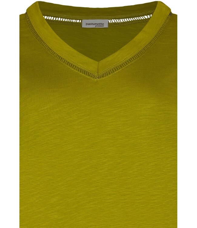 katoen-modal dames shortama met korte mouwen Pretty Green Flower