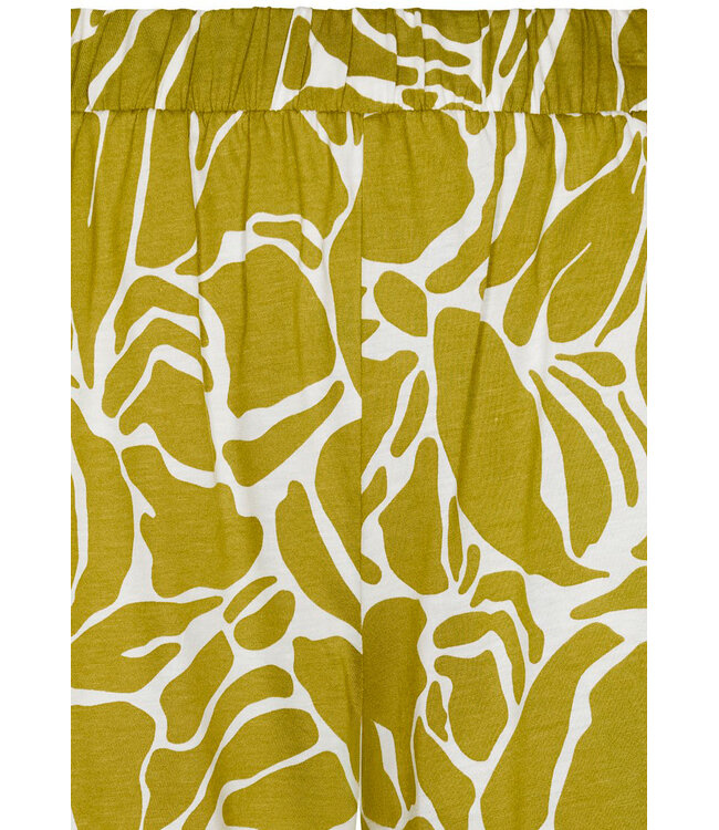 katoen-modal dames shortama met korte mouwen Pretty Green Flower