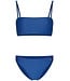 Rebelle Beach soft cup bandeau bikini with adjustable removable straps true blue
