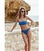 soft cup bandeau bikini with adjustable removable straps true blue