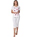 ladies short sleeve organic cotton pyjama dotty flower