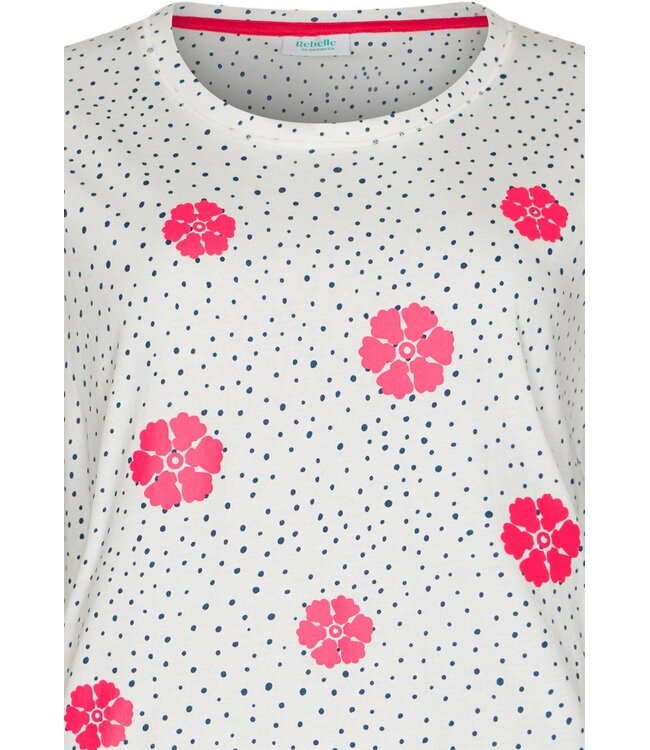biologisch katoenen dames pyjama korte mouw dotty flower
