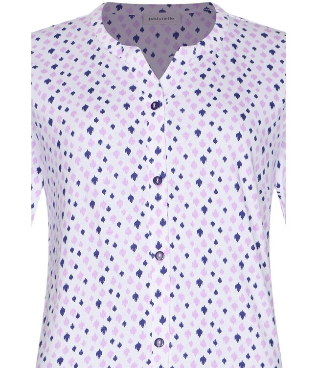 klassieke doorknoop biologisch katoenen pyjama Abstract Floral Jewel