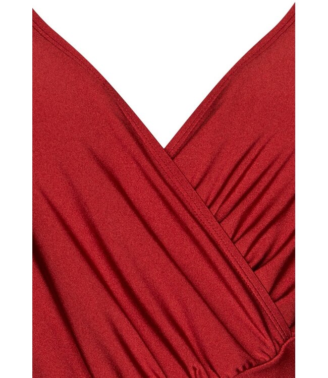 v neck soft cup powernet swimsuit bronze tan shimmer