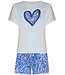 light blue organic cotton short sleeve shorty set true blue