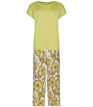 Pastunette ladies short sleeve cotton-modal floral pyjama set citus flowers