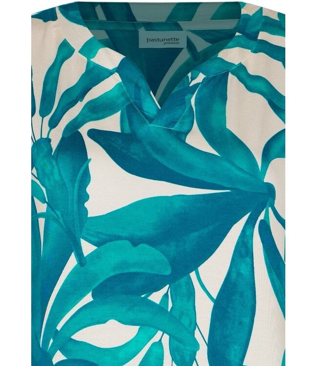 luxe viscose-elastaan dames nachthemd korte mouw Sky Blue Dreams