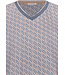 men's grey cotton-mix 'v' neck shorty set mix it up