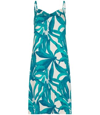 Pastunette Premium ladies luxury viscose-elastane-mix spaghetti dress sky blue dreams