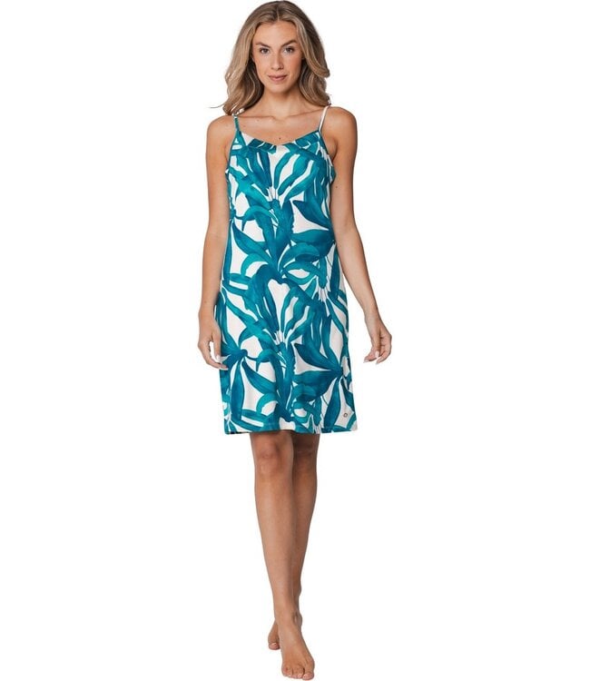 luxe viscose-elastaan dames spaghetti nachthemd Sky Blue Dreams