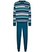 Robson katoenen heren pyjama met v-hals stripey green