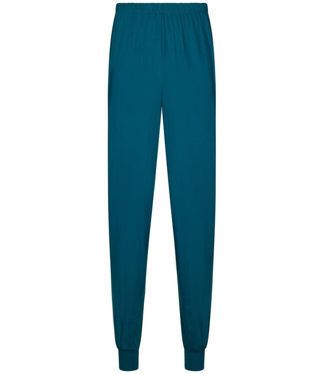 katoenen heren pyjama met v-hals stripey green