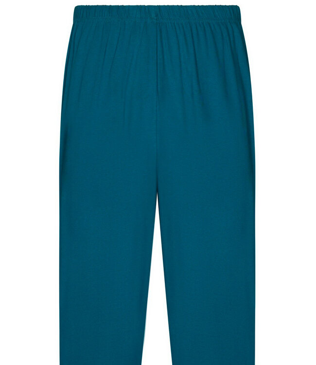 katoenen heren pyjama met v-hals stripey green