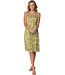 ladies sleeveless cotton-modal nightdress pretty green flower