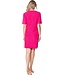 short sleve embossed jaqcuard terry home lounge dress coral flowers