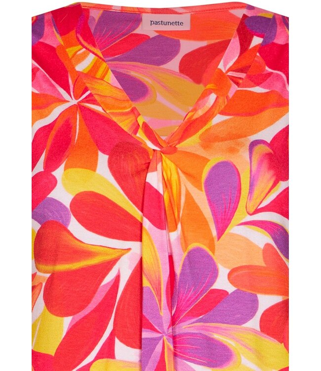 Mouwloze strandjurk met V-hals en knoopdetail Coral Beach