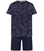 Pastunette for Men men's dark blue trendy cotton shorty set palm adventure holiday