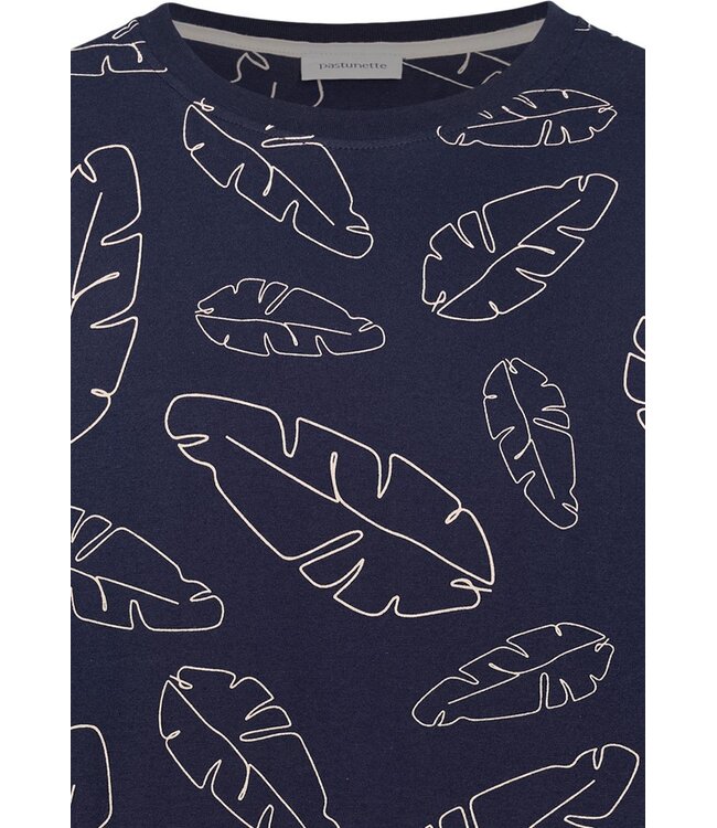 men's dark blue trendy cotton shorty set palm adventure holiday