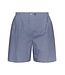 mens blue full button woven cotton short set geometric diamond