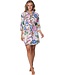 viscose ladies floral beach shirt with belt tropical flower