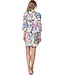 viscose ladies floral beach shirt with belt tropical flower