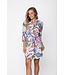 viscose ladies floral beach shirt with belt tropical flower