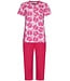 Rebelle pink rganic cotton short sleeve pyjama set with buttons palm waves