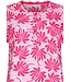 pink organic cotton short sleeve pyjama set with buttons palm waves