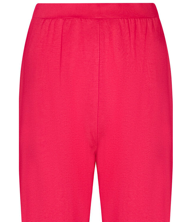 roze biologisch katoenen dames pyjama korte mouw palm waves