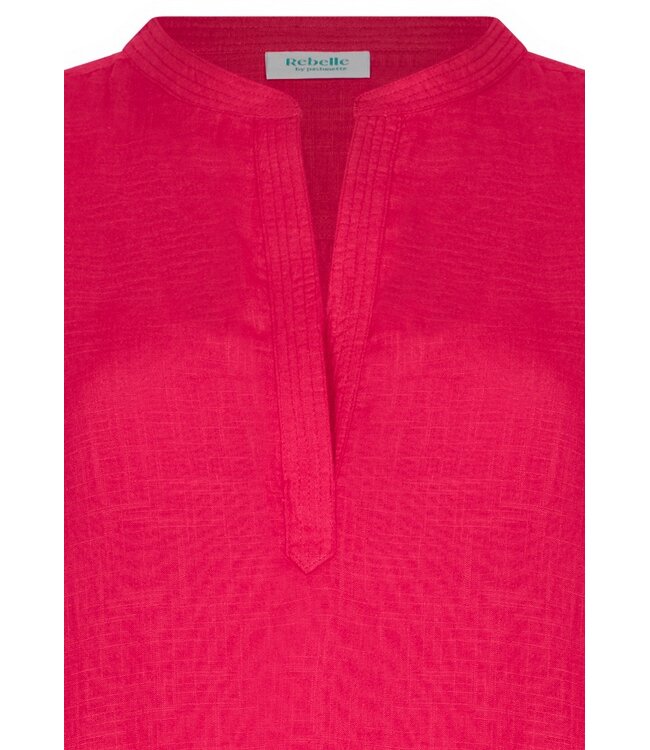 rose pink 3/4 sleeve cotton woven beach tunic chic fabulous beach