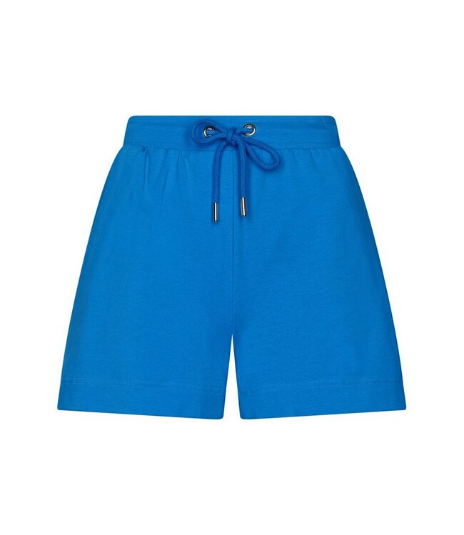 kobaltblauw katoen french terry dames shortama true blue