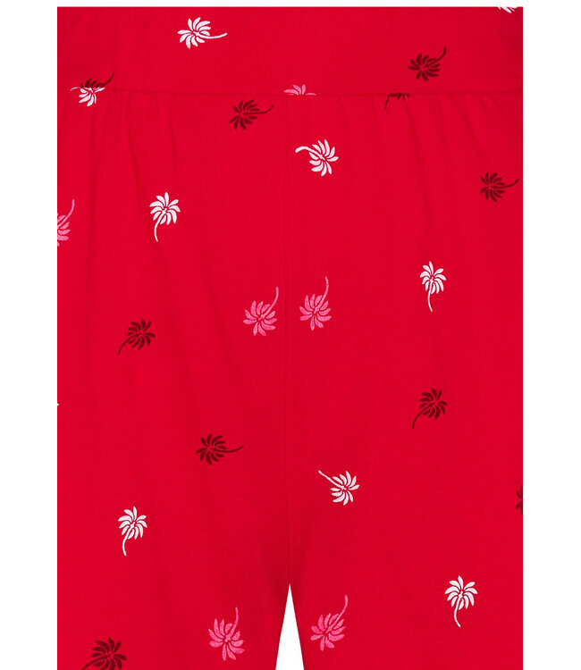 ladies pink short sleeve organic cotton shorty set palm waves