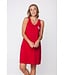 ladies raspberry pink sleeveless organic cotton nightdress palm waves