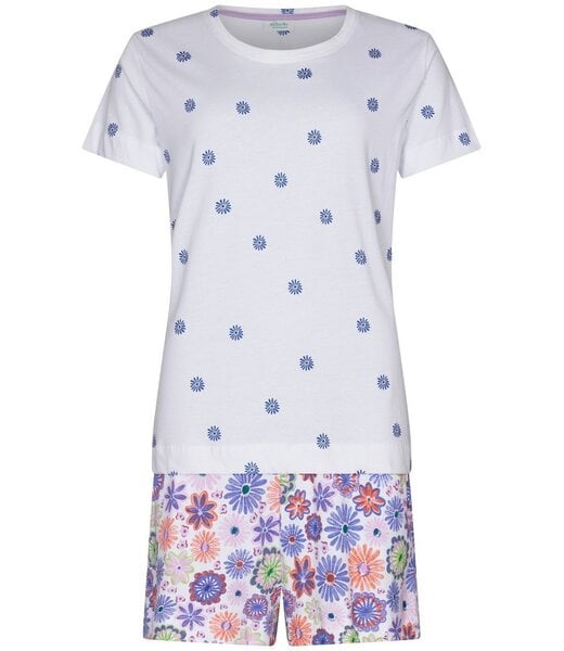 Rebelle ladies short sleeve organic cotton shorty set fabulously flowery
