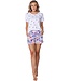 biologisch katoenen dames shortama korte mouw fabulously flowery