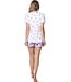 ladies short sleeve organic cotton shorty set fabulously flowery