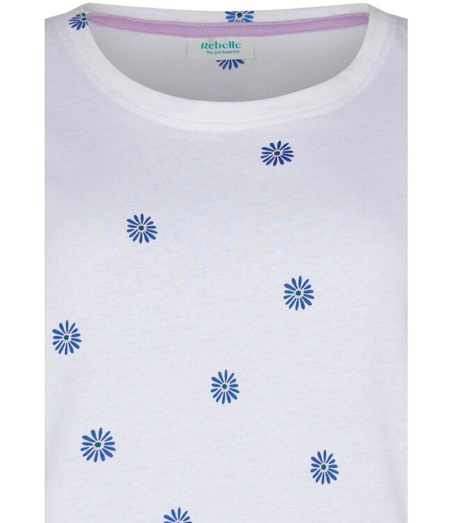 biologisch katoenen dames shortama korte mouw fabulously flowery