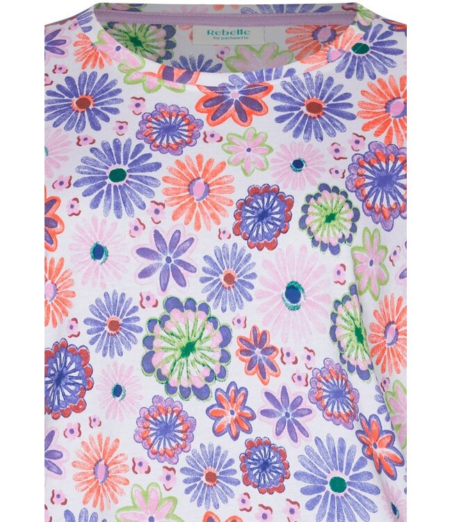 lilac short sleeve organic cotton nightdress fabulously flowerly