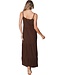 extra long brown summery spaghetti beach dress paradise beach