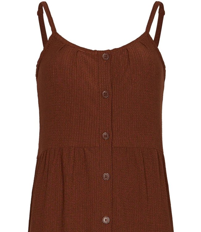 extra lange bruine zomer spaghetti strandjurk paradise beach