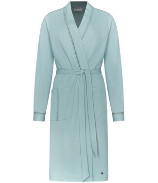 Pastunette micro-wafel kimono damesochtendjas katoenmix Summer Aqua