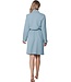 micro-wafel kimono damesochtendjas katoenmix Summer Aqua