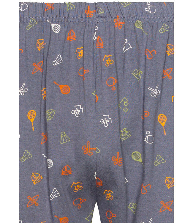 men's trendy grey cotton shorty set with buttons neck sport it up